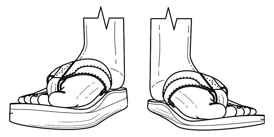 Heel Lift Slim Fit Sandals For Leg Length Discrepancy by Jacked Up Footwear (US Sizes)